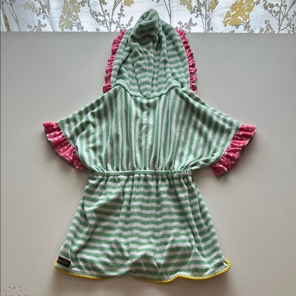 Matilda Jane Brilliant Daydream Hooded Swim Coverup with Pink Accents Size 4 - Picture 6 of 6